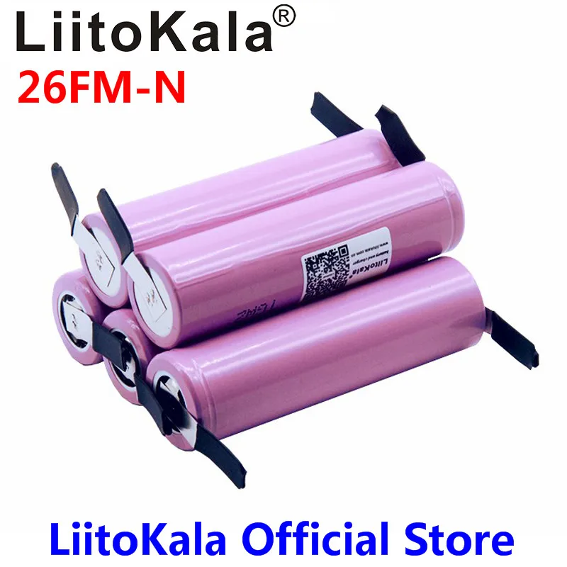 Nowy 100% oryginalny Liitokala 18650 2600 mAh ICR18650-26FM akumulator litowo-jonowy 3.7 V akumulator + DIY ni...