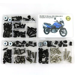 Fit For Suzuki DL650 V-Strom 650 2004-2011 Motorcycle Complete Full Fairing Bolts Kit Bodywork Screws Steel Clips Covering Bolt