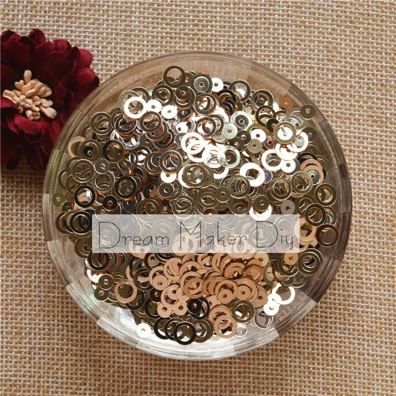 

3000 шт./лот (50 г) 4 и 6 мм нормальный цвет полый круг свободные блестки блестящие пайетки шитье свадебное ремесло хорошее качество дети DIY