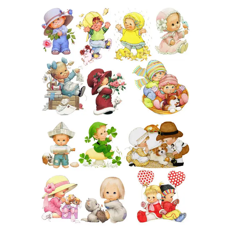 2 pcs/lot Kawaii Baby Dolls Decoration Mohamm Planner DIY Sticker Pack Cute Stationary Wedding Stickers Aesthetic Decor