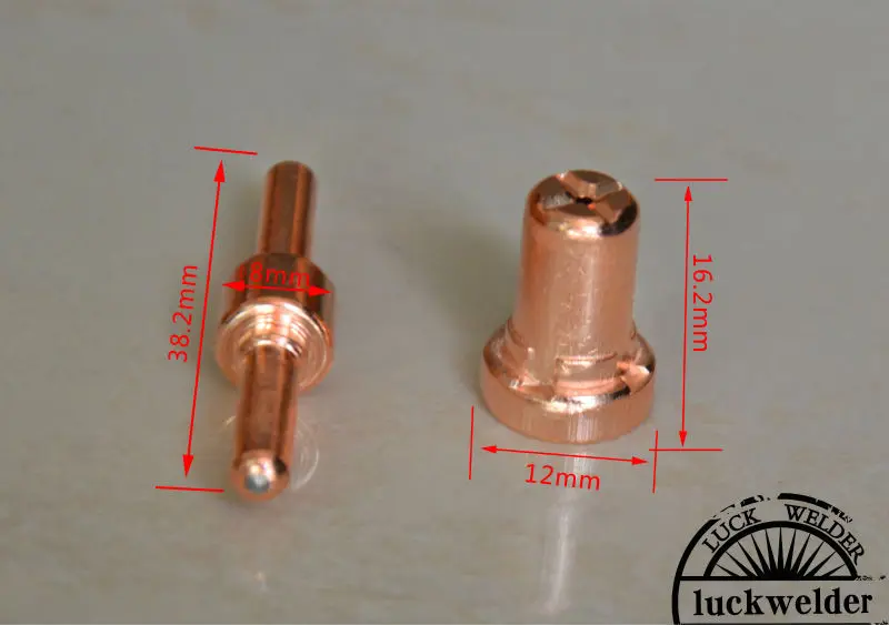 200 قطعة الموسعة طويلة نصائح 0.9 مللي متر حفرة ل 40A PT-31 الشعلة الهواء البلازما القاطع 40D CUT40 50D CUT50
