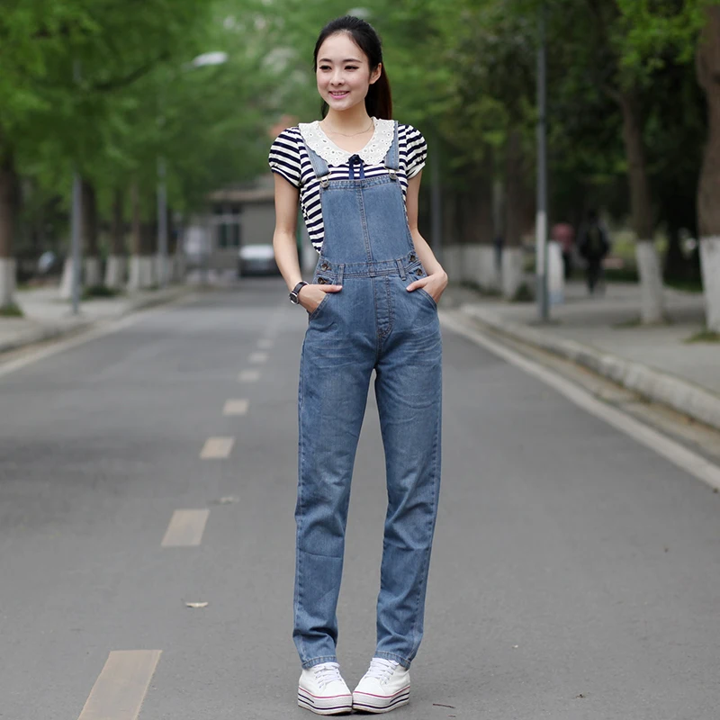 Free Shipping 2021 New Jeans Fashion Plus Size S-5XL Pants For Women High Quality Overalls Jumpsuit And Rompers Denim Trousers