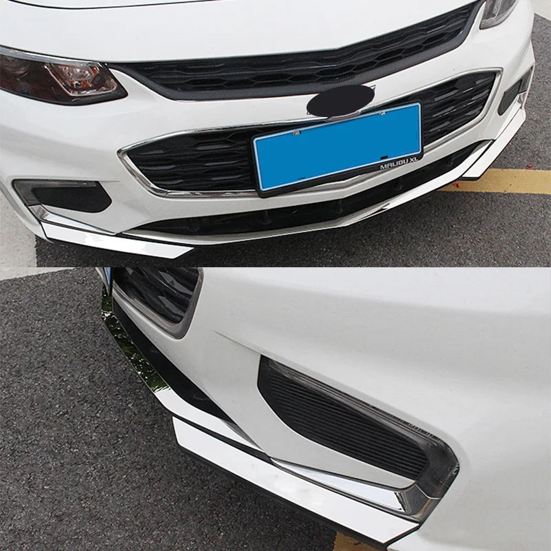 For Chevy Chevrolet Malibu 2016 2017 2018 Chrome Front Bumper Grille Cover Trim Light Accent Insert Protector Molding Garnish image 5
