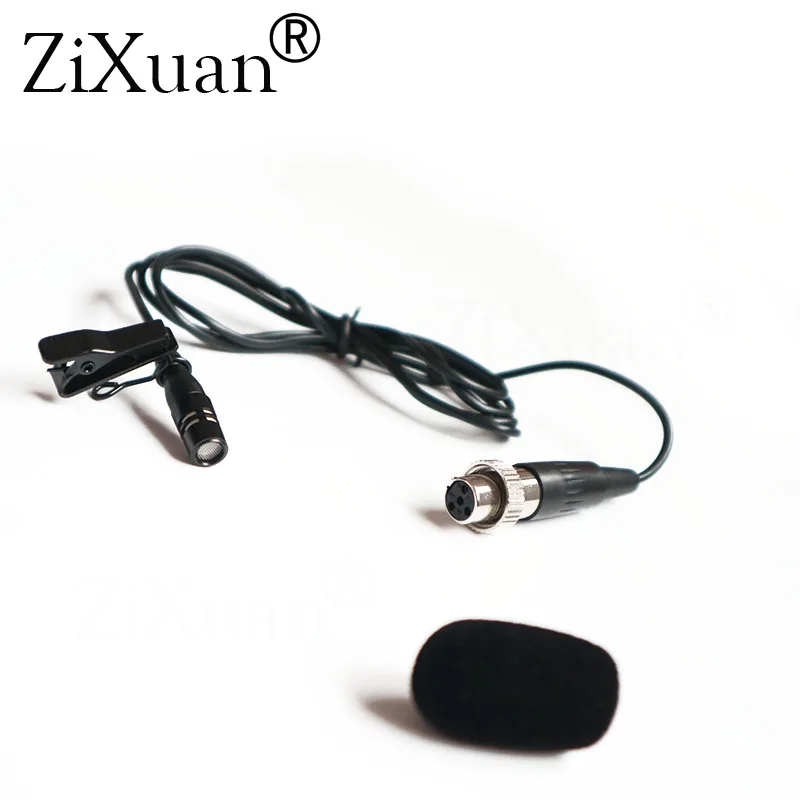 Black Omni-directivity Radio Headset Microphone for For MiPro Wireless Belpack Transmitter - 4pin Mini Lock