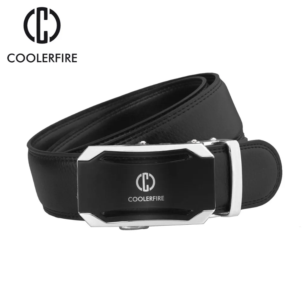 COOLERFIRE Famous Brand Belt Men Top Quality Genuine Luxury Leather Belts for Men Strap Male Metal Automatic Buckle ZD053