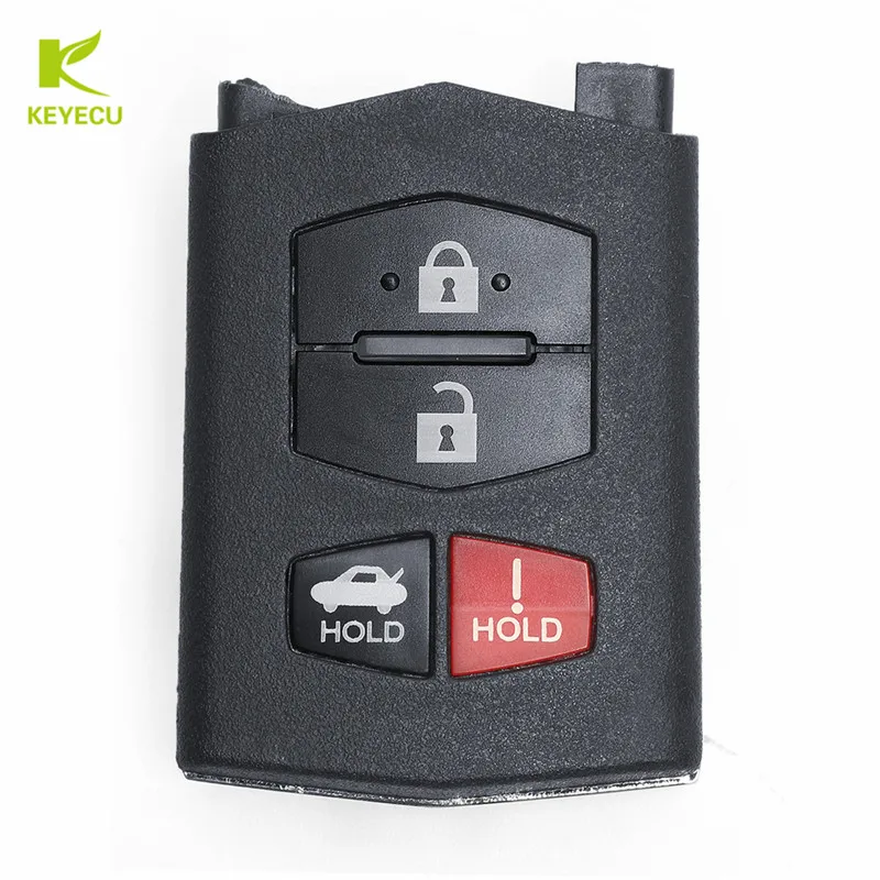 KEYECU New Replacement Shell Remote Key Case Fob 4 Button for Mazda 3 5 6 RX8 CX5 CX7 CX9