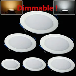 LED Downlight Dimmbare 3W 4W 6W 9W 12W 15W 25W Runde Ultradünne SMD 2835 Power Fahrer Decke Panel Lichter Kühl Warm Weiß