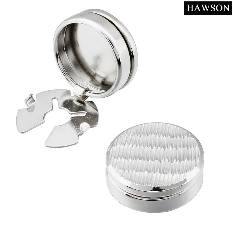 HAWSON Mens Jewelry Cuff Button Covers with Box Fastener Metal Cover Button for Clothing