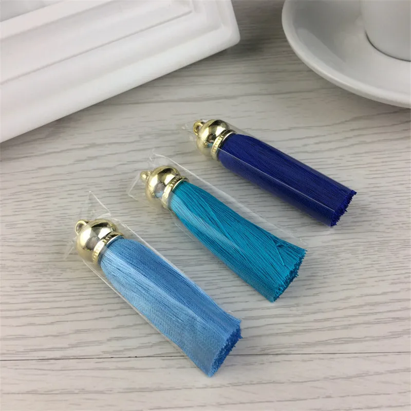 2PCS/lot New Silk Tassel Keychain For Women Charms DIY Keychain On Bag Car Trinket Key Chain For Jewelry Making Accessories