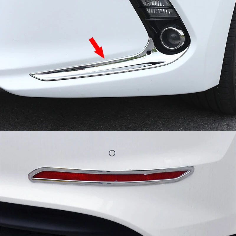 

For Hyundai Elantra 2016 2017 ABS chrome front rear foglights cover trim Exterior decoration part Car-Styling accessories