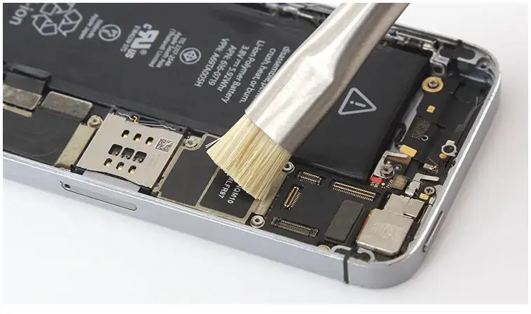 2 pz/lotto PCB Rilavorazione ESD Anti Static Dust Brush Per Il Telefono Mobile Tablet PCB BGA di Saldatura di Riparazione doppia spazzola laterale