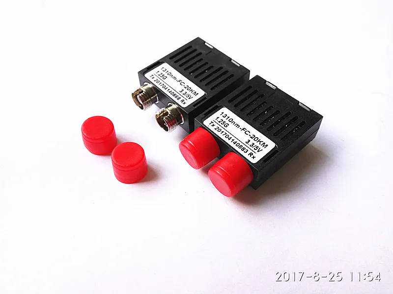 Módulo de transceptor óptico de fibra dupla, módulo de transceptor de 100g com 2 tamanhos, 10, 1000, 1.25 m e 3.3 m, 1310nm fc/5v