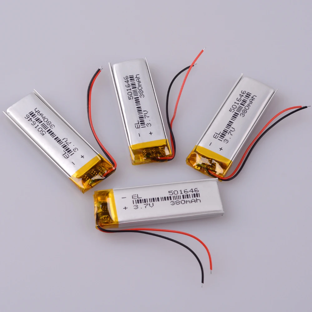 Литий-полимерная аккумуляторная батарея 3,7 в 380 мАч 501646 для Mp3 Mp4 DIY TWS Lenovo с аккумуляторным отсеком bluetooth гарнитура