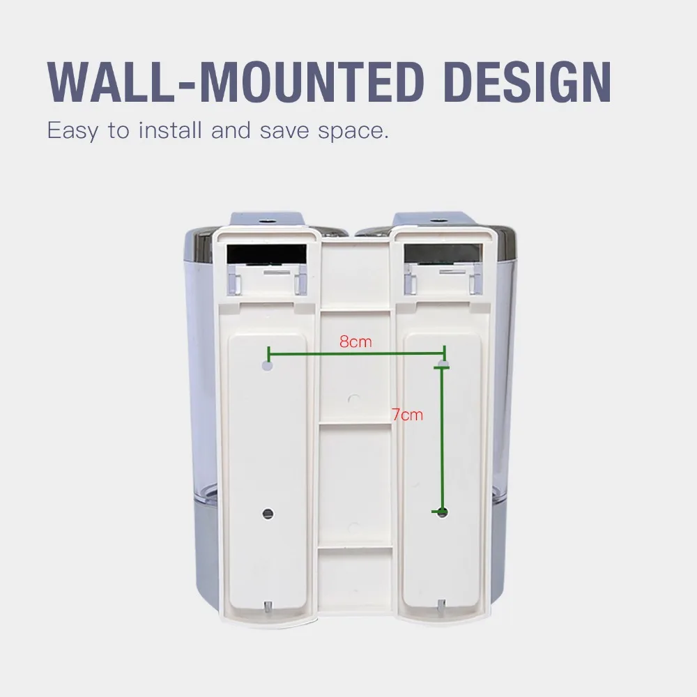 SVAVO-Distributeur Mural de Shampoing de Bain, Simple Ou Double Regina, Pescipient Pour Liquid de Douche, Accessoires HOAccessre