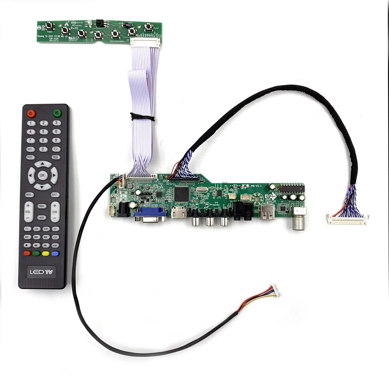 

M6V5 LCD TV controller board support TV AV VGA Audio USB HDMI-Compatible for 19 inch lcd pane 1280x1024 G190EG02 v.1 G190EG02 V1