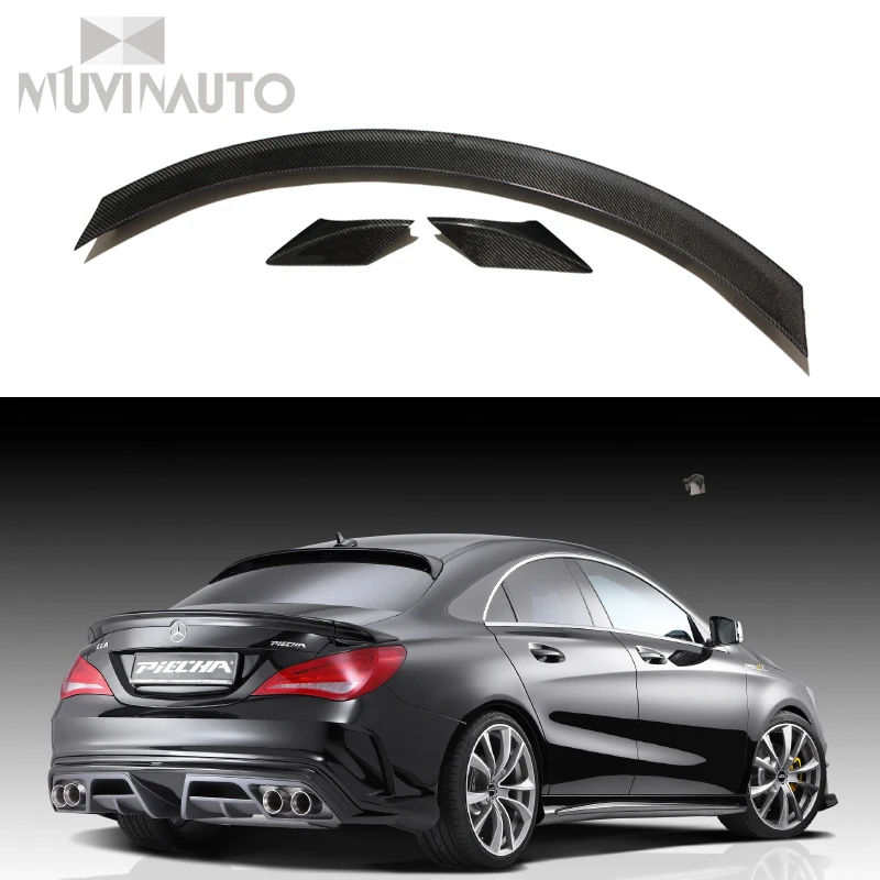 Used for Mercedes-Benz CLA W117 C117 CLA45 Amg 2013-2019 PIECHA style carbon fiber three-stage tail pressure.