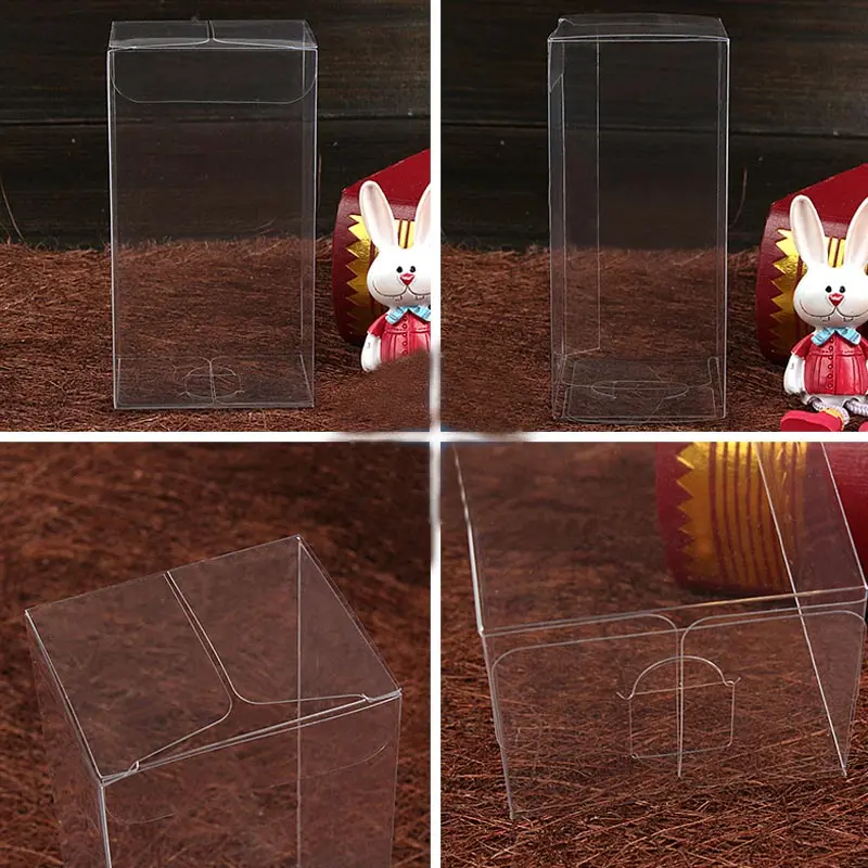 200pcs 3x5x10 Jewelry Gift Box Clear Boxes Plastic Box Transparent Storage Pvc Box Packaging Display Pvc Boxen For Wed/christmas