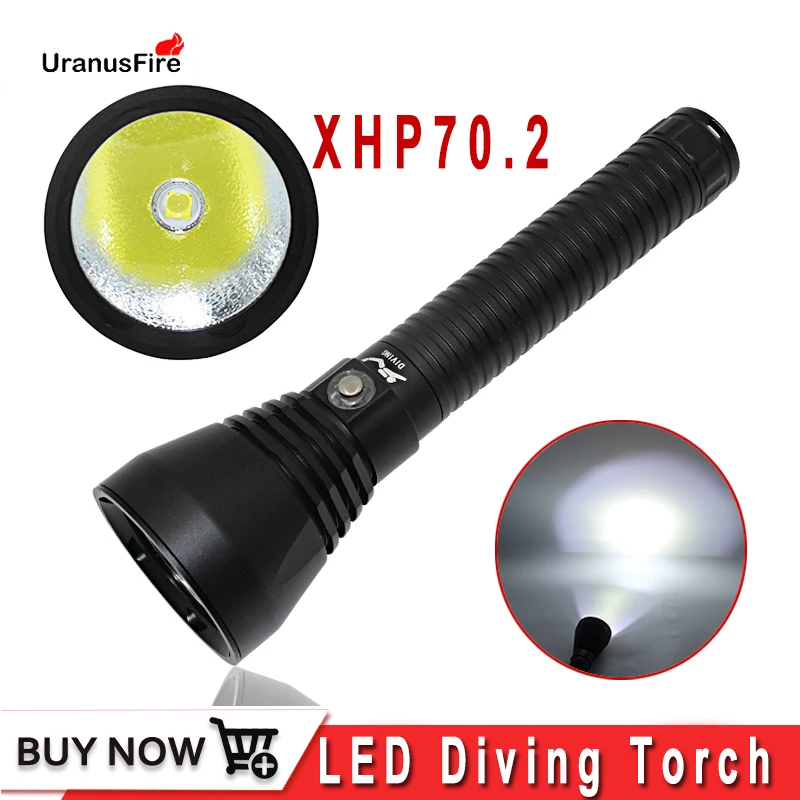 

Ультраяркий светодиодный фонарик XHP70.2 для дайвинга XHP70, фонарик, Подводные водонепроницаемые лампы, фонафонарь 26650, фонарик для подводного плавания