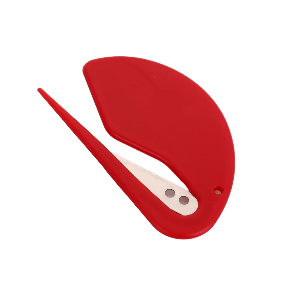 10Pcs/Lot Plastic Mini Letter Mail Envelope Opener Safety Paper Guarded Cutter Blade Office Equipment Letter Opener Random Color