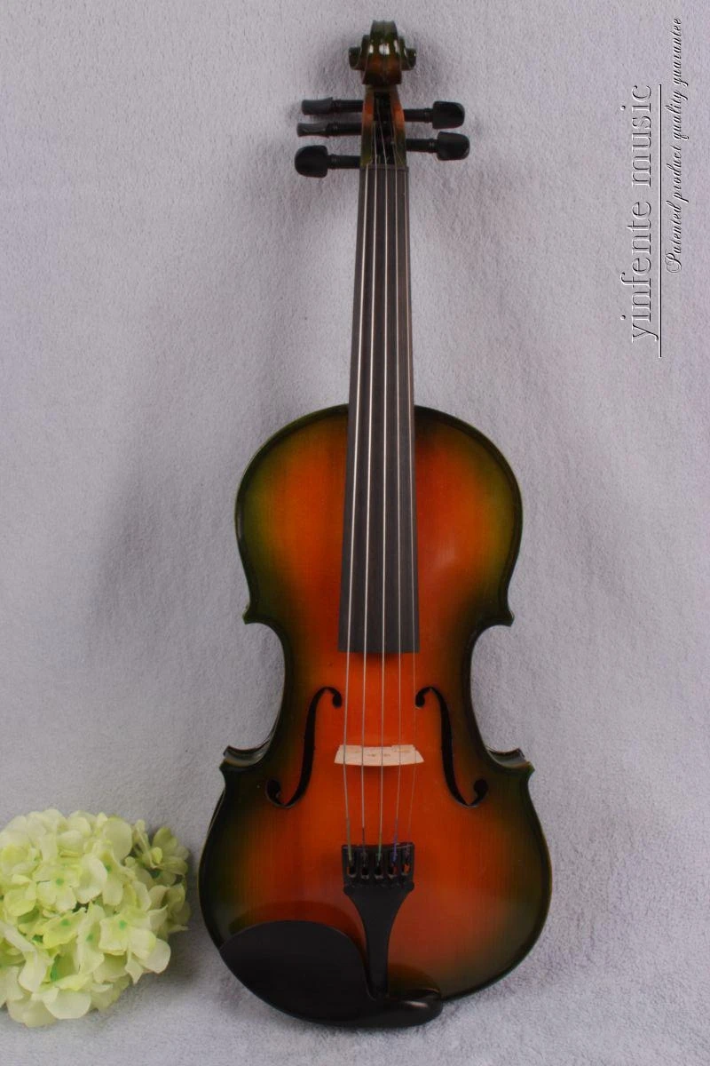 

4/4 New 5 string Electric Acoustic Violin Solid Wood Nice Sound red color 6-11#