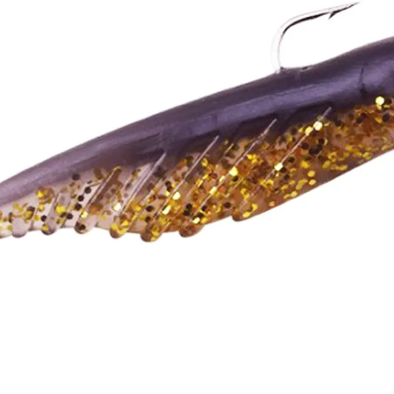 5 pcs Silicone Fishing Lure 70cm 3g jig head Wobblers Swimbait Artificial Soft Bait T tail Paddle tail Bass Carp fishing tackle