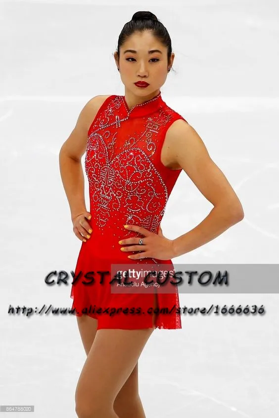 

Crystal Custom Figure Skating Dress Girls New Brand Ice Skating Clothes For Competition DR4669