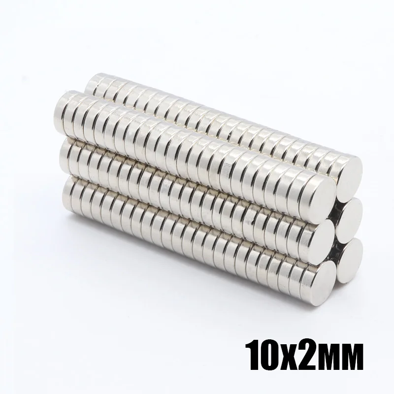 

500pcs 10x2 mm Super Powerful Strong Bulk Round NdFeB Neodymium Disc Magnets Dia 10mm x 2mm N35 Rare Earth Magnet 10*2