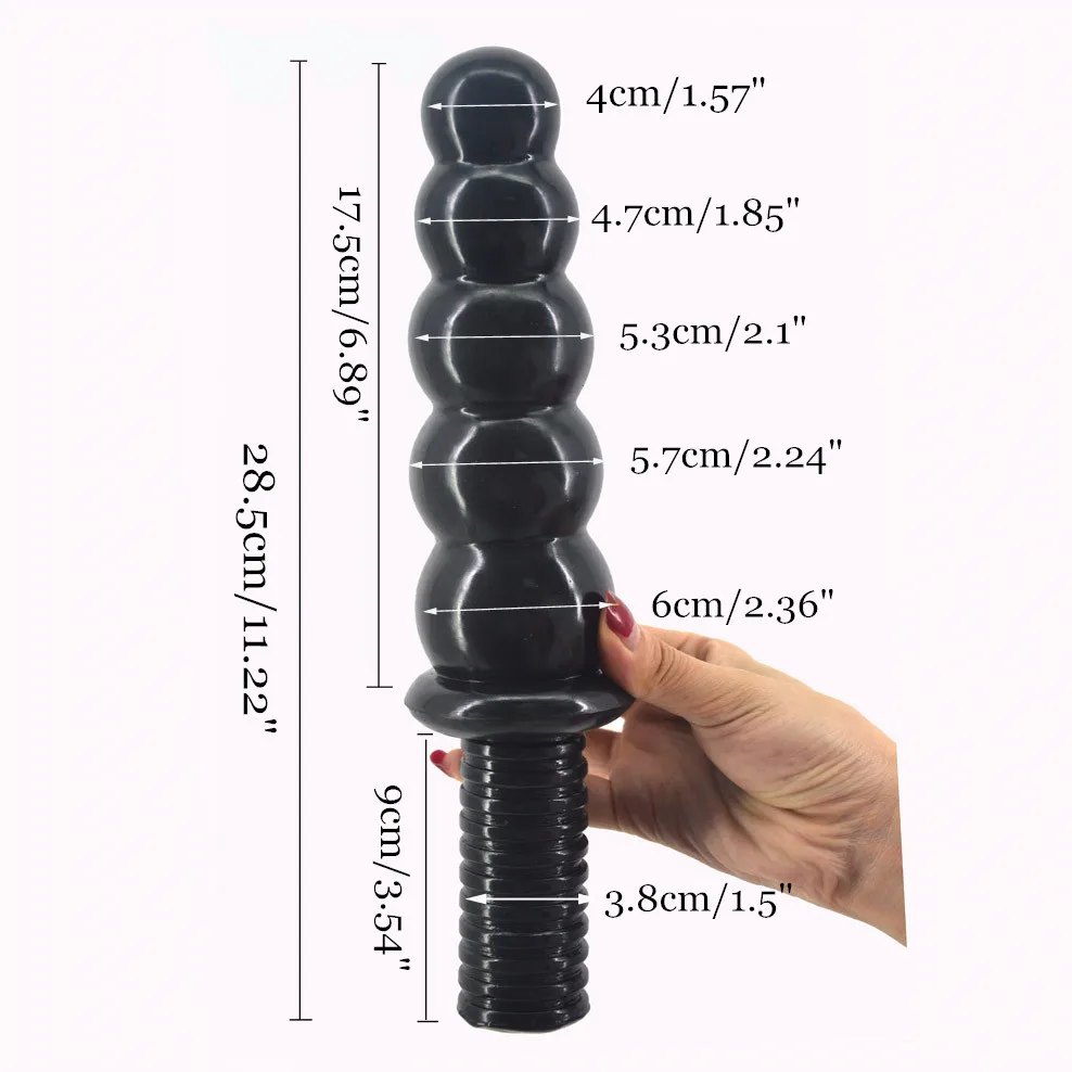 FAAK anal sex toys beads dildo big dong anal plug screw handle butt plug huge penis 2.36\