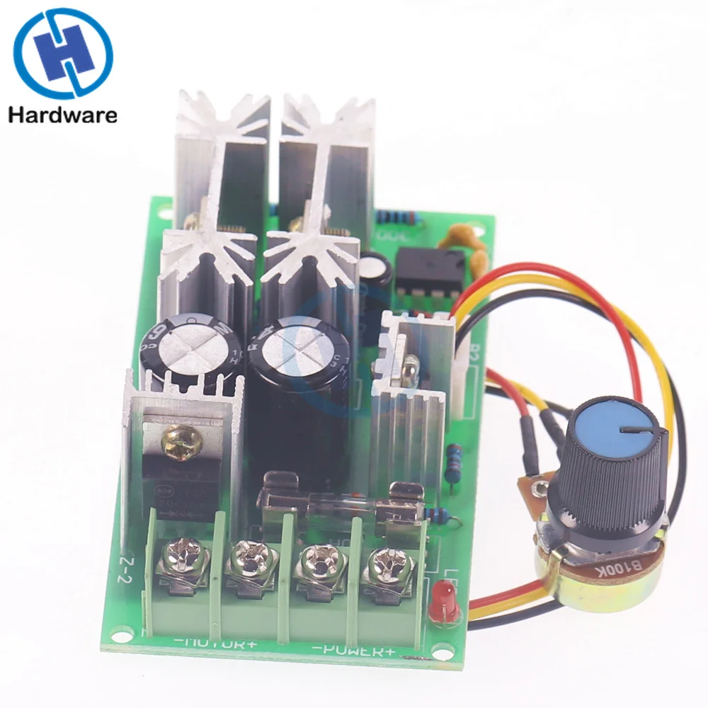 Módulo de acionamento de alta potência do regulador atual do interruptor 20a do controlador da velocidade do motor do regulador de velocidade do motor pwm da c.c. 10-60v