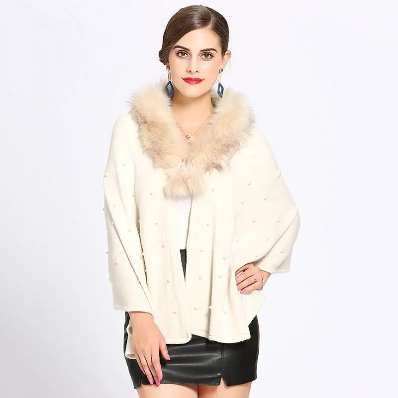 Autumn Winter Women Faux Fur Bridal Wedding Jacket Wrap Shawl Stole Cape Cloak Bolero Wedding Accessories