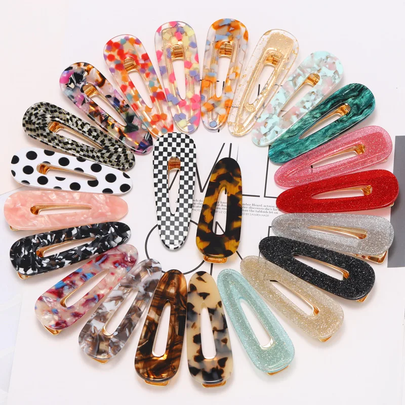 2019 Popular Fashion Acetate Sweet Hairpins Girls Hair Clips Pin Barrette Accessories For Women Lady Hairclip Hairgrip Headwear