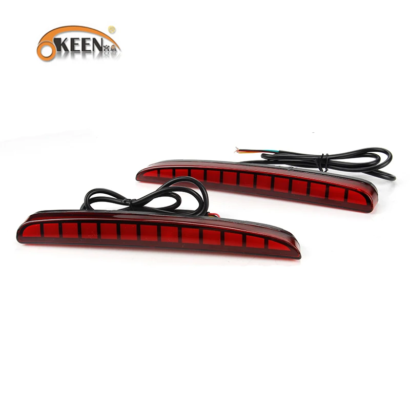 OKEEN 2x Car LED Rear Bumper Reflector Light For Honda Civic Hatchback TYPE R Prototype 2016 2017 2018 2019 Driving Brake Lamp