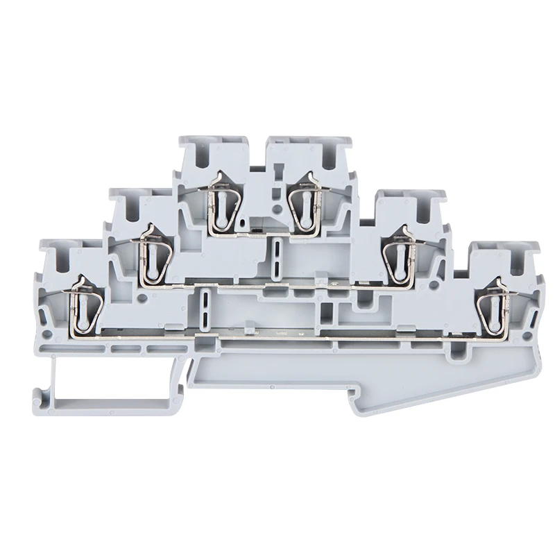 10pcs Type ST-2.5-3L 28-12AWG Din Rail Wiring Connector for sensor 3-layer Modular Modular Terminal Blocks