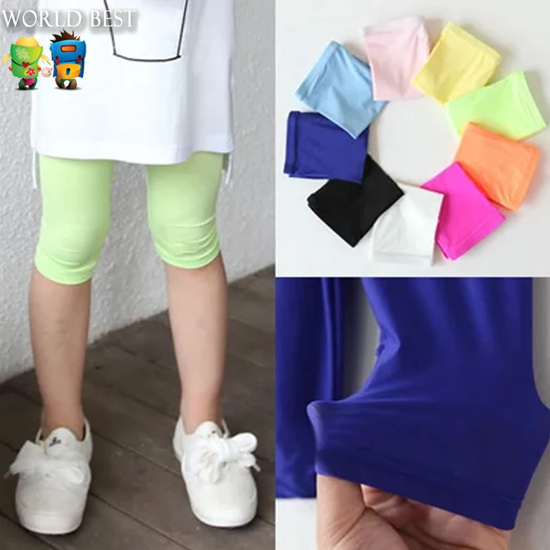 New Summer Style Baby Girl Pants Modal Female Child Safety Pants Child Elastic Legging Ultra-thin Capris Girl Pants Kids