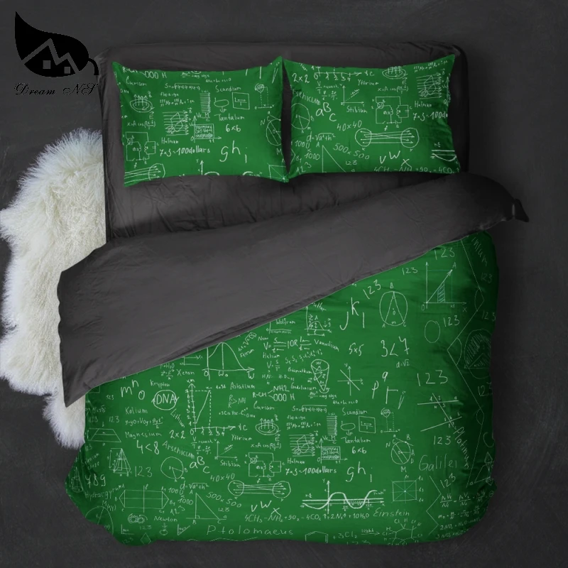 Dream NS Special design mathematics chemistry and chemical equations children's room bedding set custom Quilt cover pillowcase