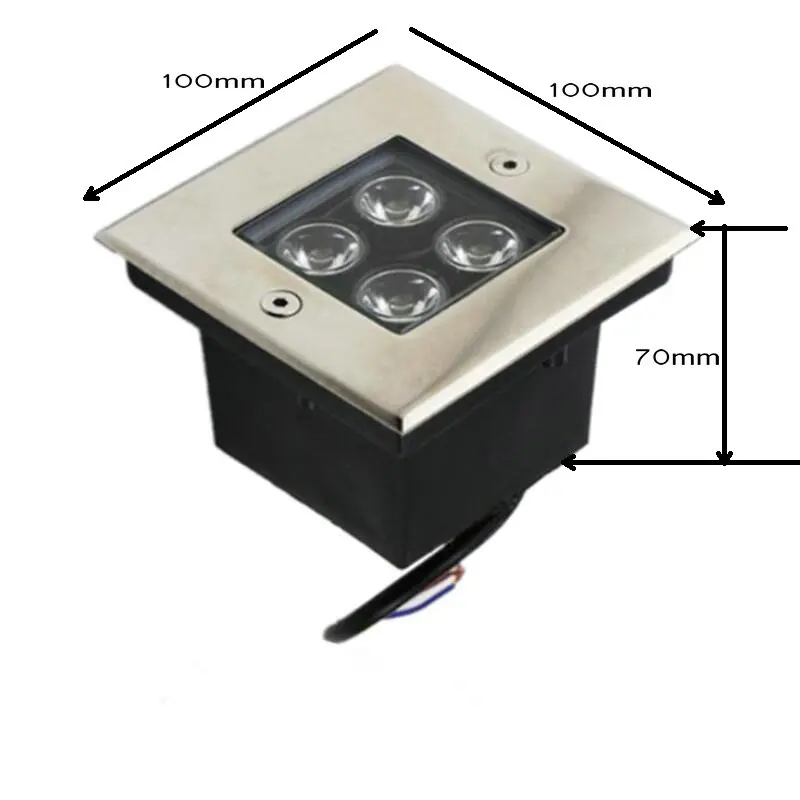 Imagem -06 - Led Square Enterrado Stair Lights Contorna os Footlights Step Lamps ao ar Livre Ip68 4w