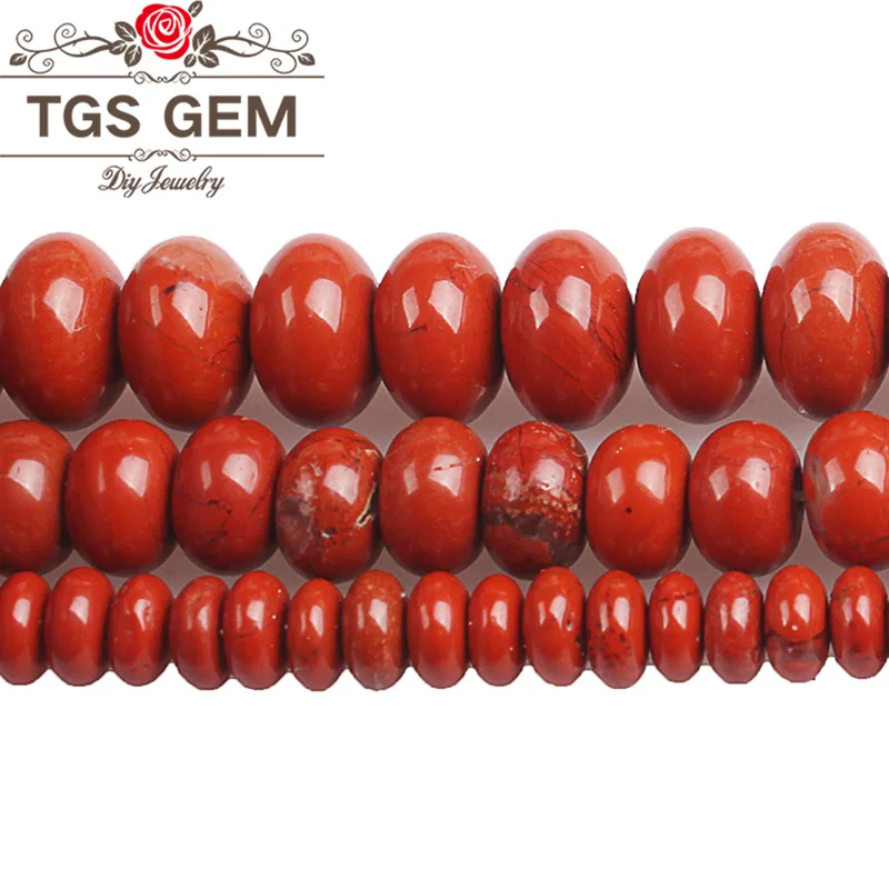 Natural Stone Beads Red Brecciated Jaspers Abacus Spacer Beads 4 6 8mm DIY Handmade Charms Jewelry Making Accessories