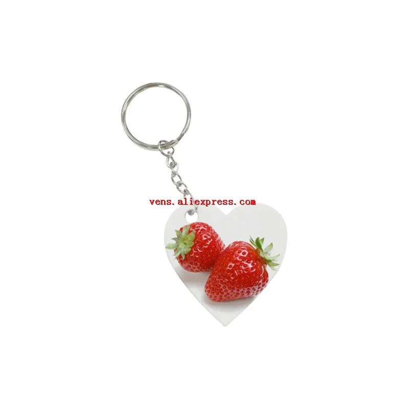 sublimation Plastic blank key chain Custom Design Round square Shaped key ring hot transfer printing consumable  18pieces/lot