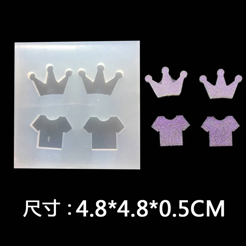 Moldes de silicona líquida para hacer joyas, 1 unidad, corona, dijes de animales, artesanía, DIY, resina UV, para pendientes, collar, decoraciones