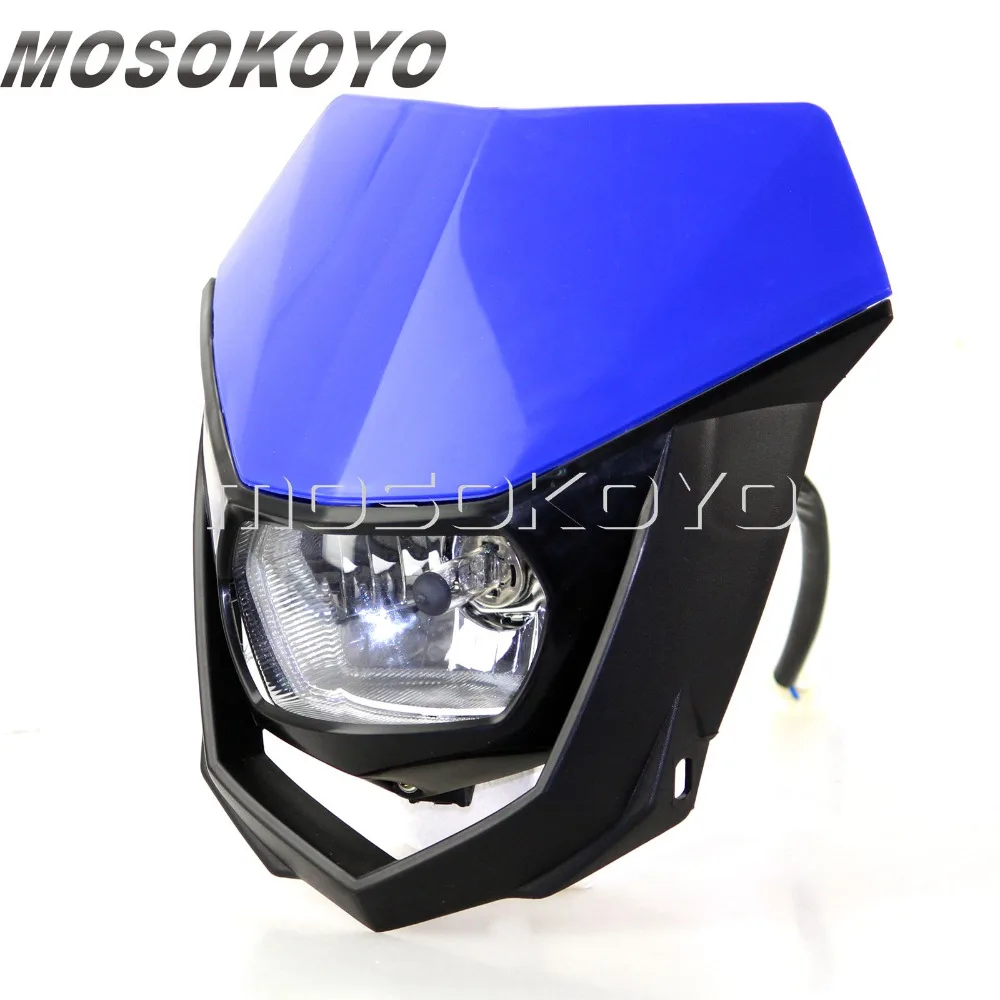 Enduro Supermoto Headlight H4 12V 35W Dual Sport Head Lamp for Yamaha YZ450F YZ250F YZ125 YZ85 WR450 WR250F WRF426