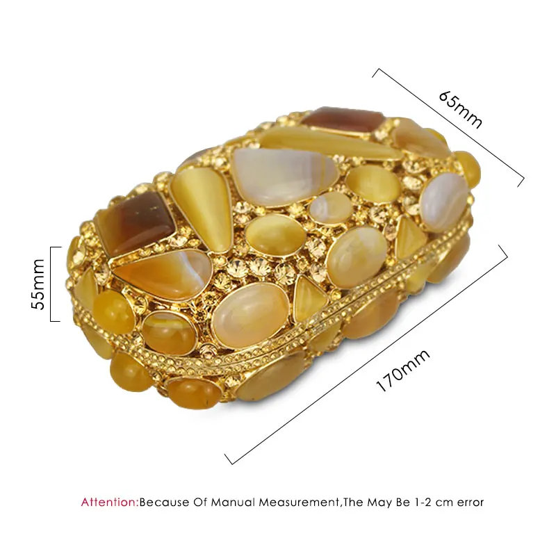 Роскошные вечерние клатчи, золотые драгоценные камни, инкрустированные кристаллами, Коктейльные свадебные клатчи для невесты, сумки для ба...