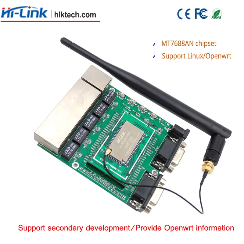 

Free ship HLK-7688A WIFI Router Module Openwrt Linux home automation serial wireless module SPI wireless MT7688AN chip CE RoHS