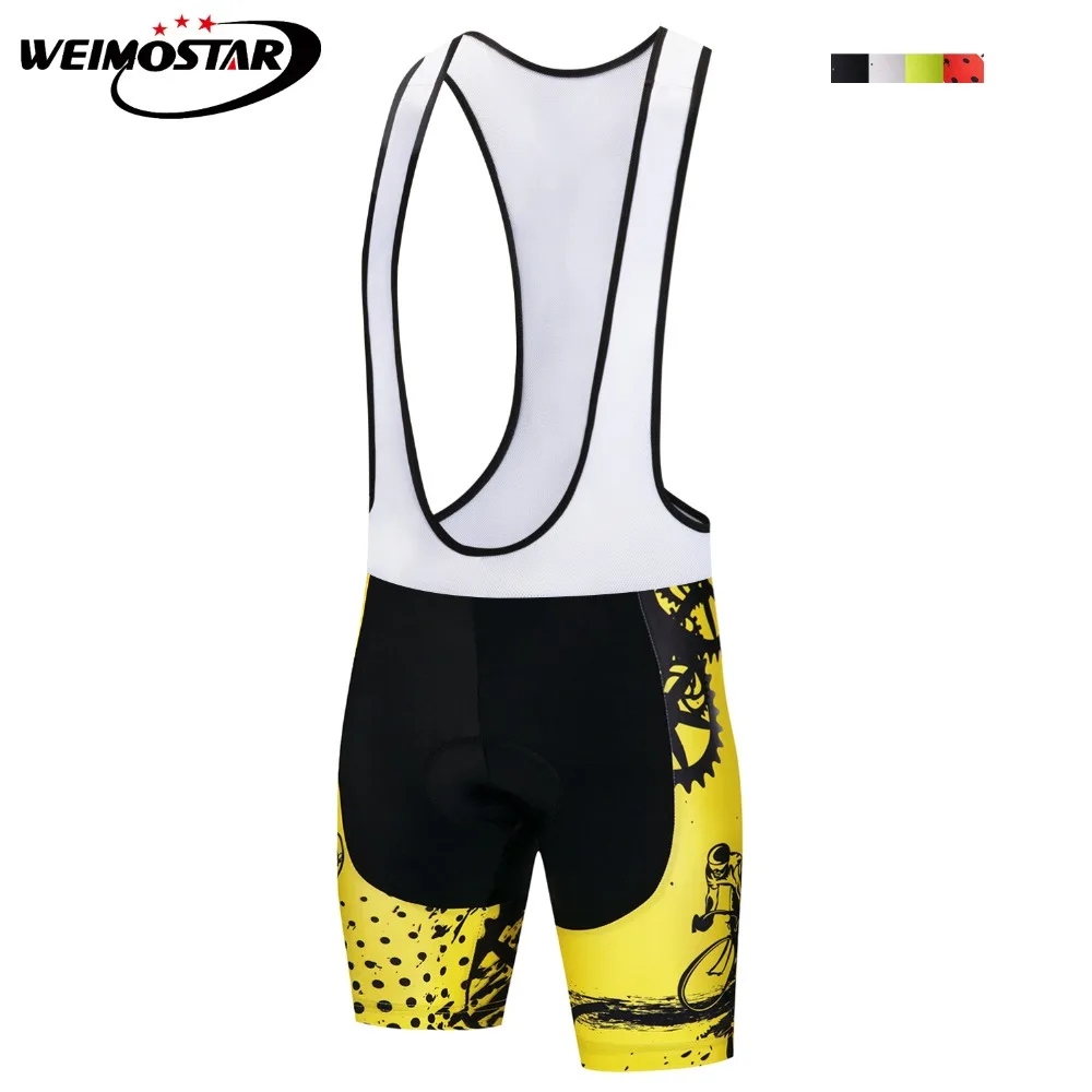 Road Bike Bicycle 4D Bib Short Breathable Anti-skid Quick-drying High Elastic Thick Silicone Pad Cycling Bib Shorts Black Gear