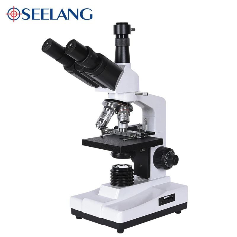 Professional Lab biological HD trinocular microscope zoom 1600X eyepiece electronic 7-inch LCD led Light smartphone stand USB