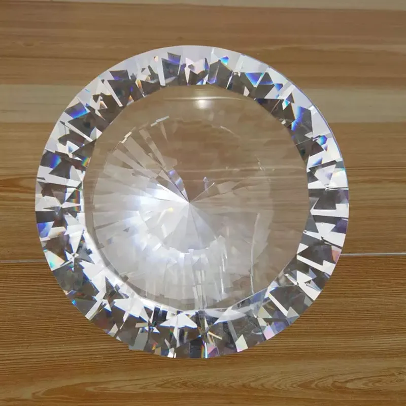 Imagem -05 - Decoração de Mesa de Escritório e Casa Facetada de Vidro Cristal Brilhante Diamante Facetado Grande 100 mm Polegadas