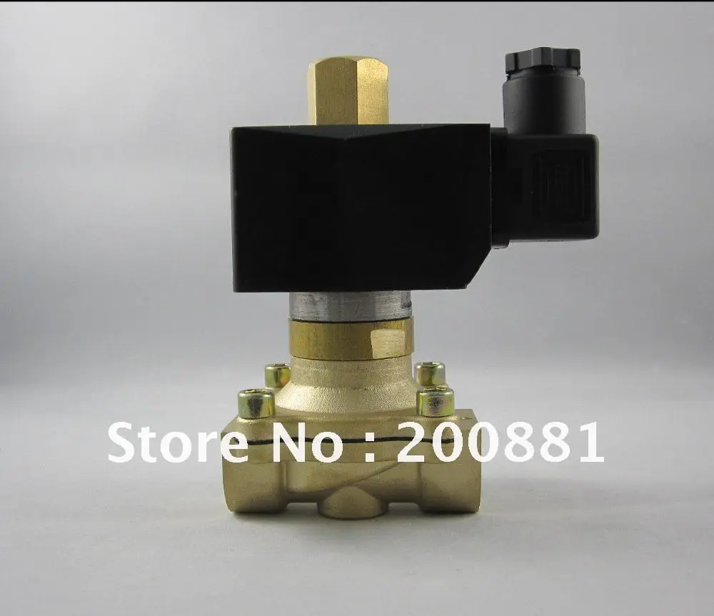 

3/4" 2w series 2/2 way normally open 120 centigrade AC220V DC24V DC12V brass Solenoid Valve