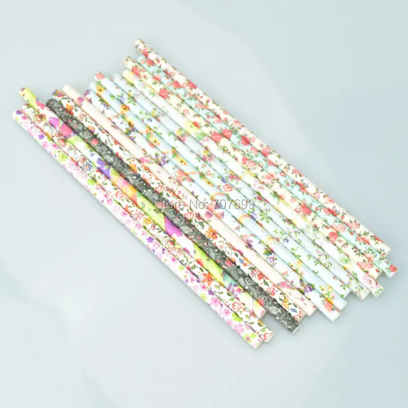 Free DHL/FEDEX/UPS 1000pcs Paper Straws, Flower Paper Straws, Drinking Paper Straws  Silver Foil Straw Party Deco