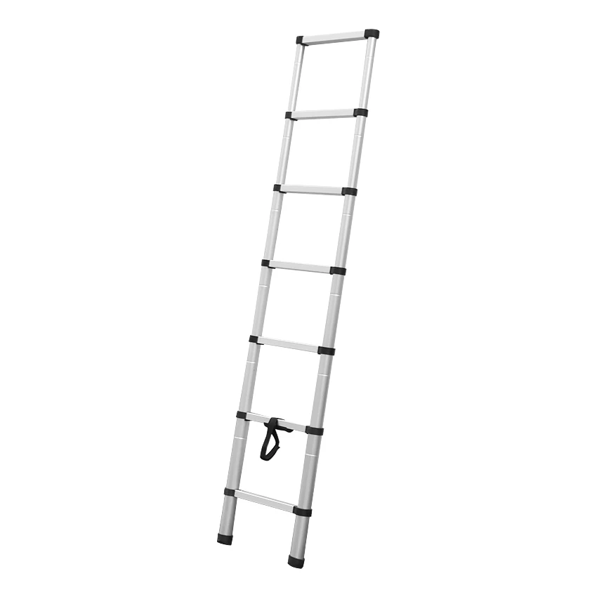 DLT-A Portable Thick Aluminum Alloy Extension Ladder Single-sided Telescoping Straight Ladder 2 Meters 7 Steps Foldable Ladder