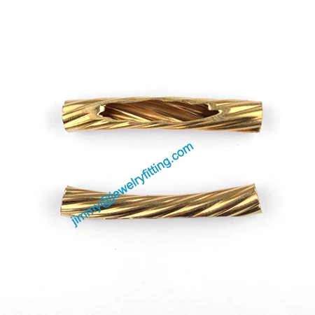 

2013 New Jewelry findings Bent twist Tubing tube spacer tube beads for bracelet 5*32mm