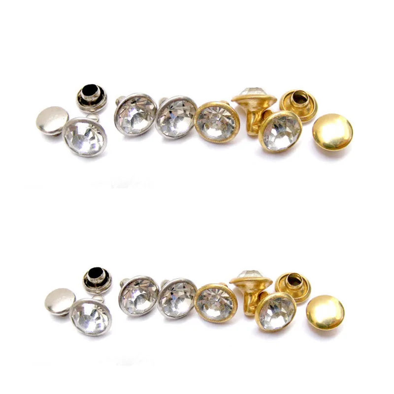 7mm Clear Glass Rhinestone Crystal Rivet